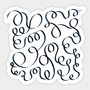 Ribbons (blue) Sticker